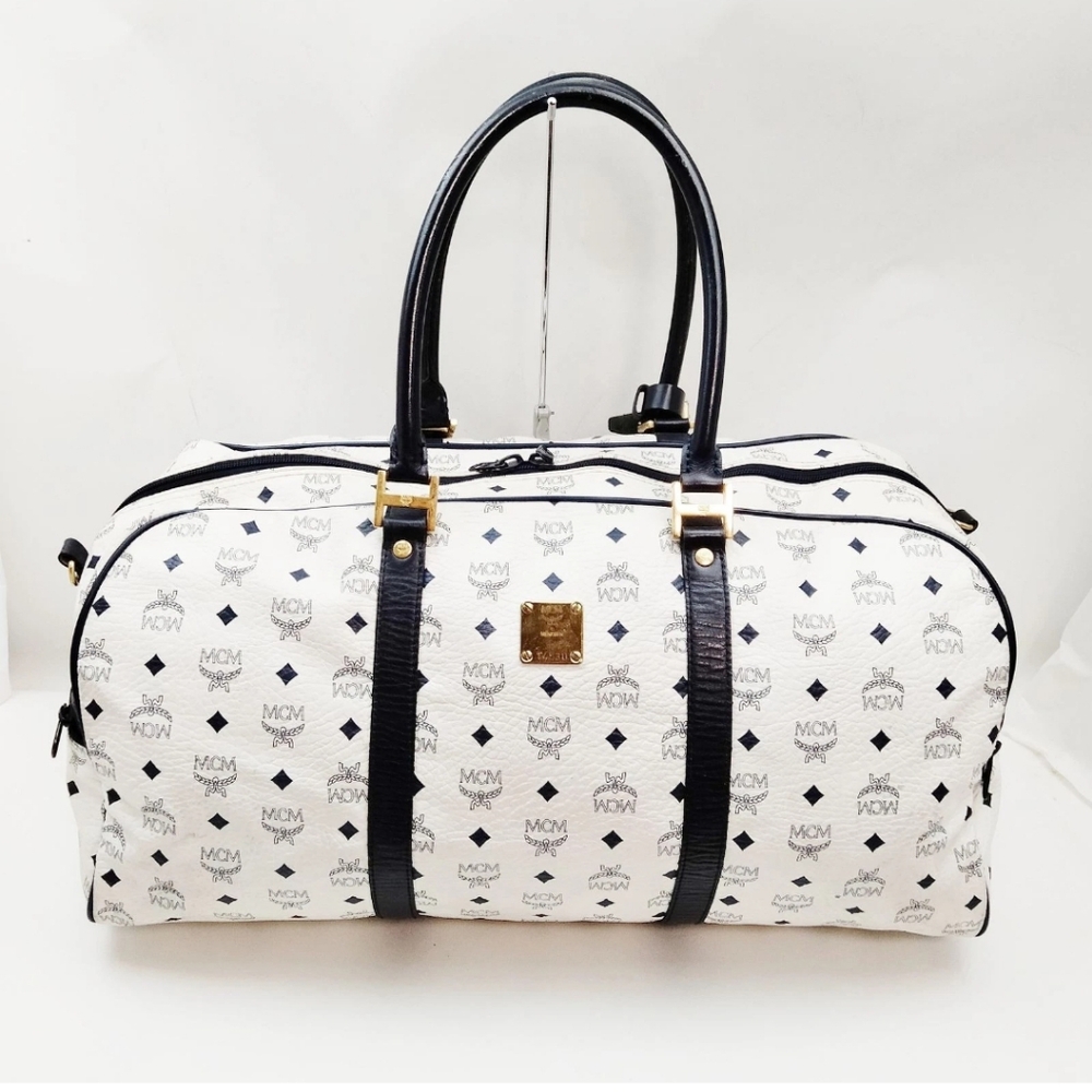 AUTHENTIC MCM Travel Bag Large Boston Bag